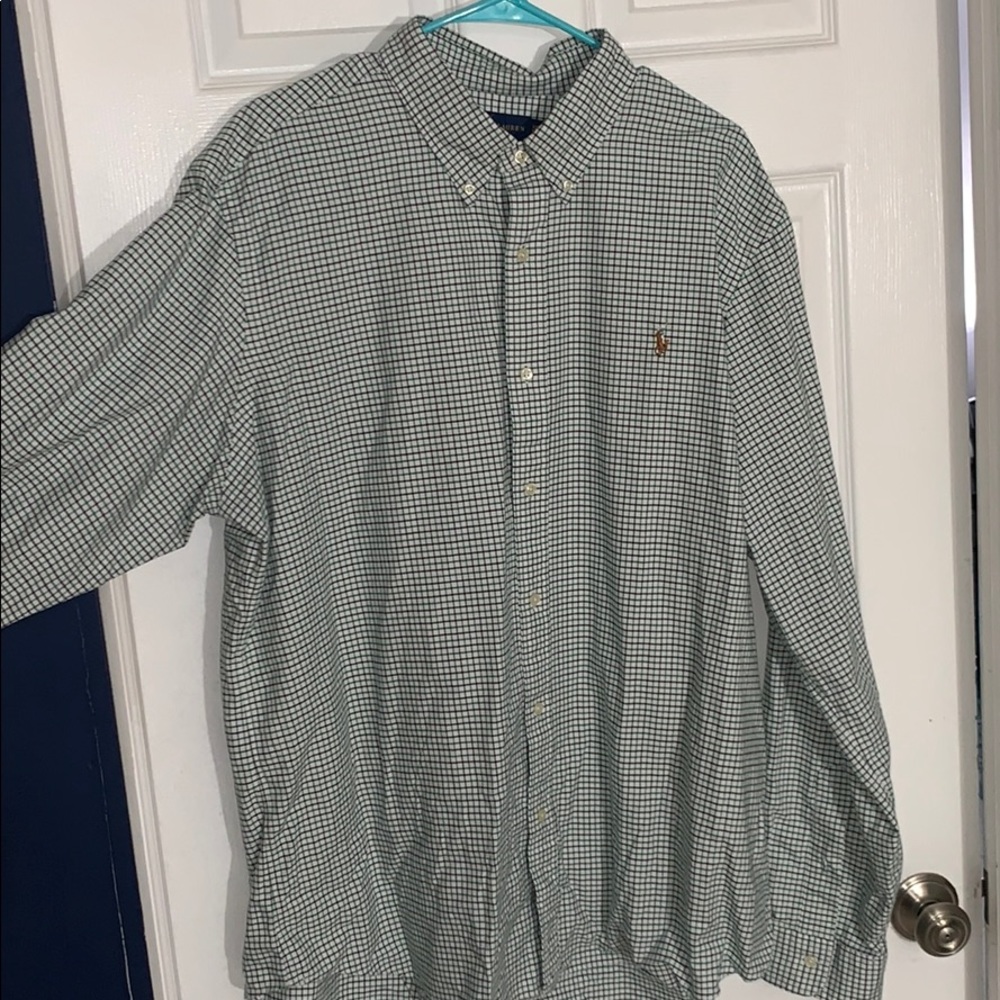 Big and tall polo Plaid Poplin Shirt